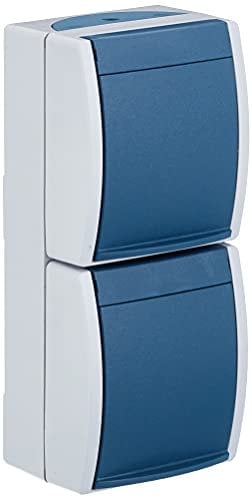 Busch-Jaeger 20-02 EW-53 SCHUKO® Steckdose 2-fach (Thermoplast) Grau ocean® (IP 44) 2CKA002084A0701