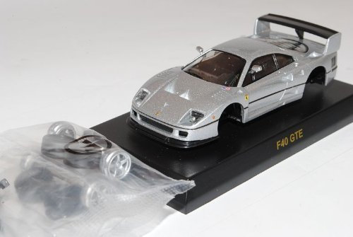 Kyosho Ferrari F40 GTE Coupe Silber 1987-1992 Bausatz Kit 1/64 Sonderangebot Modell Auto mit individiuellem Wunschkennzeichen