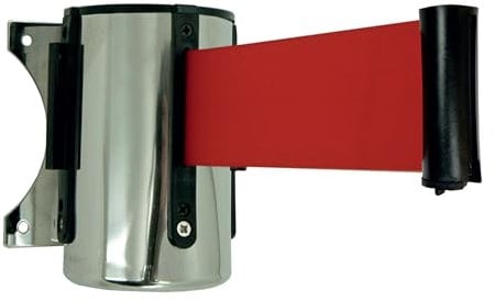 Enrouleur mural intérieur à fixer - sangle 3m rouge