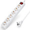 Aigostar Steckdosenleiste 6-fach mit Schalter Tischsteckdose Kindersicherung 3g1.0m㎡ 1,5 m Kabel, Weiß