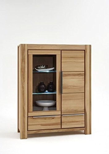 moebelstore24 Highboard vitrinen Möbel Serie DANI Kernbuche massiv geölt K6664