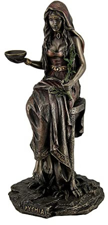 Veronese Design Pythia das Orakel von Delphi braunen Statue, bei der Apollo-Tempel