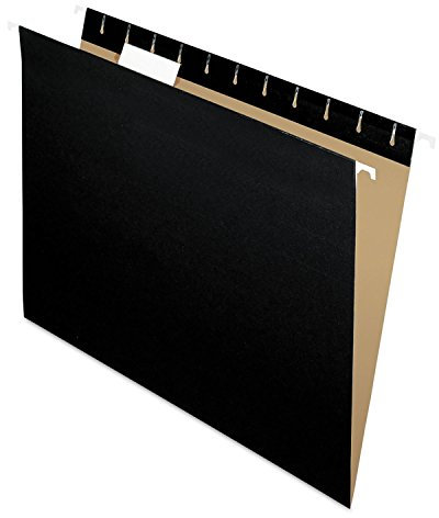 Pendaflex Recycelte Hängemappen, Briefgröße, schwarz, 1/5 Schnitt, 25/BX (81605)