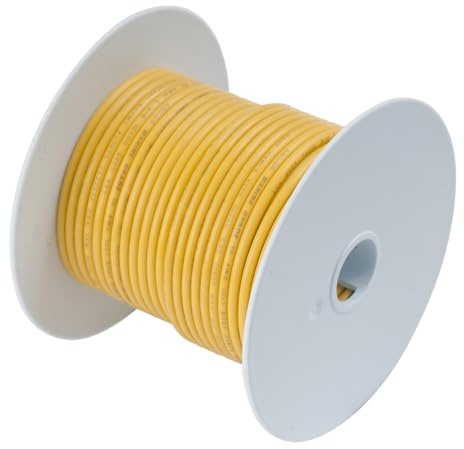 Ancor Marine Grade Primary Wire and Battery Cable (Yellow, 50 Feet, 2 AWG)