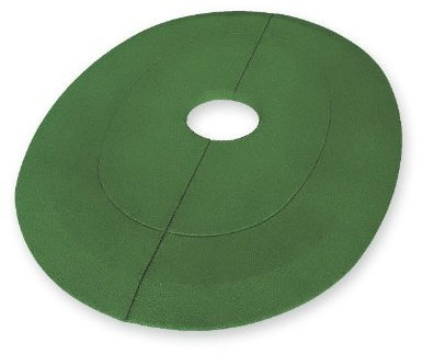 Base de balancín con muelle, elementos de protección contra caídas de granulado de goma, color verde