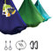 AerialX Aerial Yogatuch - Yoga Basis Set Türkis | GS geprüfte Yoga Hängematte inkl. Deckenanker für Yoga, Pilates und Gymnastik | Germany