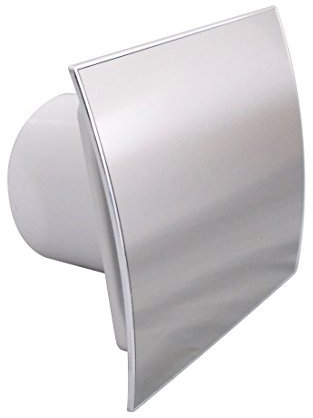 Bathroom Extractor Fan 100mm4 EI-100H with Humidity Smooth Chrome Finish Panel