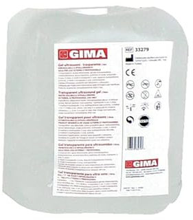 Gima - Ultrasound Transparent Gel, hypoallergen und wasserlöslich,ohne Salze, Formaldehyd und Duftstoffe, (1x5L), 33279