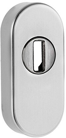 ck-tuerbeschlaege Aluminium F1 Zylinderschutz | Ovaler Schutz | Höhe 14 mm | Silber | Made in Germany