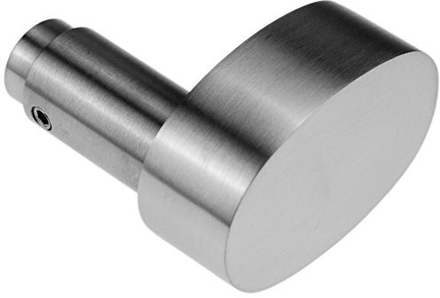 INTRA-TEC Tor-Knauf oval massiv Edelstahl 40x60 8mm für Vierkant