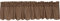 VHC Marken Prescott Querbehang gewelltem gefüttert, braun, 40,6 x 182,9 cm