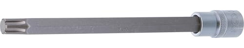 BGS 4186 | Bit-Einsatz | Länge 200 mm | Keil-Profil (für RIBE) M12 | Antrieb Innenvierkant 12,5 mm (1/2) | Chrom-Vanadium-Stahl | verchromt, matt | mit Rändelung