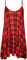 WearAll Plus Size Womens Printed Strappy Sleeveless Ladies Mini Dress Vest Top - Red Tartan - 20-22