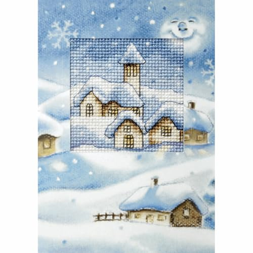 Orchidea Cross Stitch Kit: Greetings Card: Christmas Church