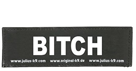 Julius-K9 162LR-K-35220 Klettaufschrift, BITCH, klein, schwarz