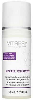 Vitabay Repair Sensitive 50 ml Creme • Bei Neurodermitis & Schuppenflechte • Mit Urea & Defensil • Spendet Feuchtigkeit • Für sensible und gereizte Haut • Made in Germany