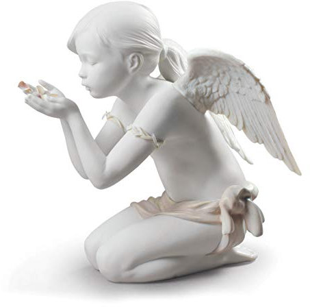 LLADRÓ A Fantasy Breath Angel Figurine. Porcelain Angel Figure.