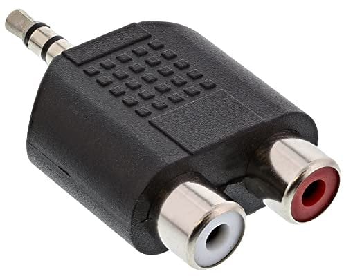 InLine 99302 - Adaptador de Audio (Conector Jack de 3,5 mm a 2 Conectores RCA, estéreo)