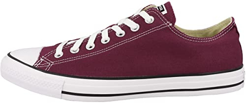 Converse Chuck Taylor All Star Canvas Low Top Sneaker, MAROON ,5 US Men/7 US Women
