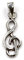 Drachensilber Anhänger Silber Notenschlüssel Schmuck Silberanhänger Musik Violinschlüssel 925 Sterling Silber fein zeitlos