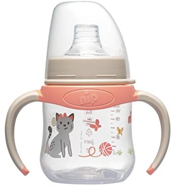 nip Trinklernflasche PP mit Soft-Trinkschnabel Silikon, 6 Monate+, 150 ml, Girl, Rot