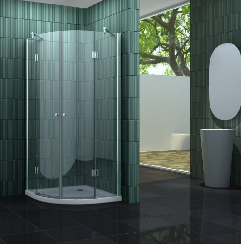 Duschkabine CLARABO 80 x 80 x 180 cm (Viertelkreis) ohne Duschtasse