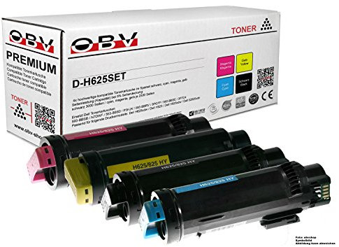 OBV 4X kompatibler Toner für Dell H625cdw H825 H825cdw S2825cdn schwarz Cyan Magenta gelb