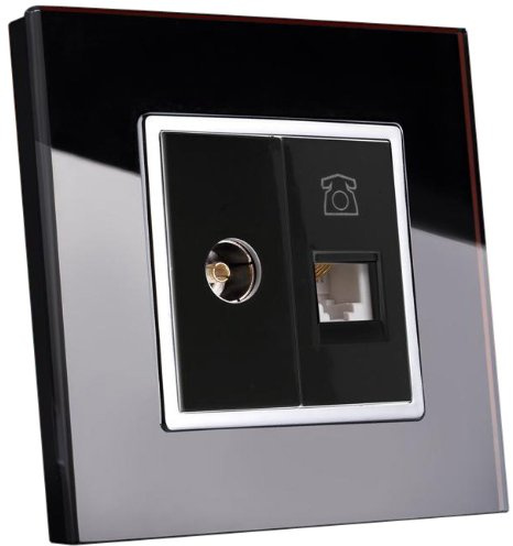 Retrotouch TV/ Phone Socket, Black