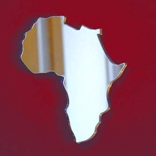 Super Cool Creations Spiegel mit Afrika-Karte, 45 x 30 cm