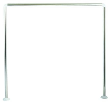 MSV Barre Tringle pour Rideau de Douche d'angle à Fixer 80x80x80cm INOX