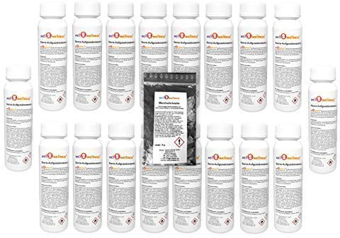 Saunaaufguss Set 18 x 125 ml von well2wellness® + gratis 10g Mentholkristalle - freie Wahl aus über 60 Saunadüften