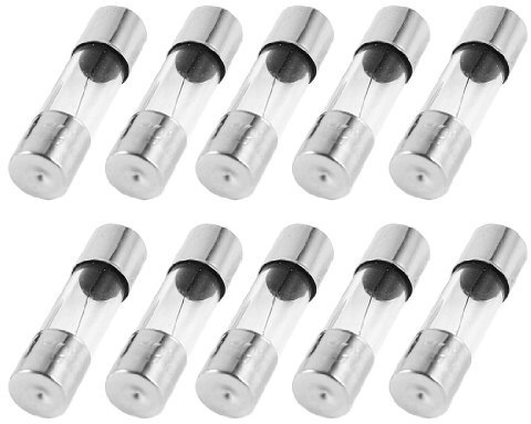 sourcing map 10 Pcs Rapide Fusion Type Verre Tube Fusibles 5x20mm 250V 2.5A