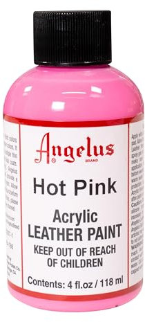 Angelus Acrylic Leather Paint-118.3ml Hot Pink
