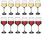 Argon Tableware Verres à vin Rouge et à vin Blanc - Ensemble de 12 pièces - 400 ML / 295 ML