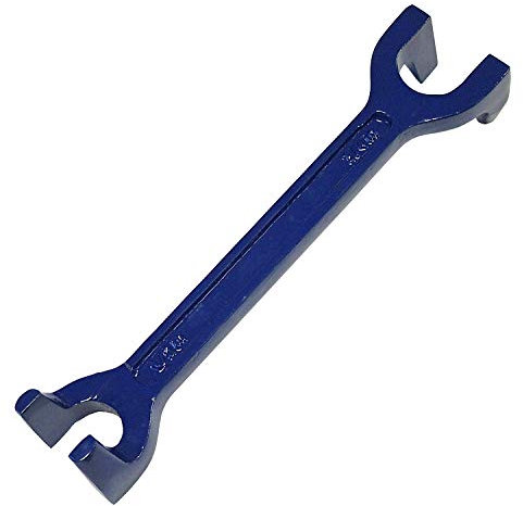 Faithfull Traditional Fixed Basin Wrench – Double-Ended Plumbing Wrench (15mm / 22mm) for Tap Backnuts Behind Sinks & Baths