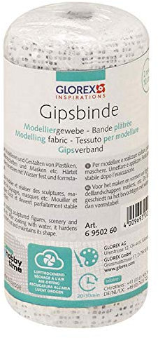 Glorex Plaster of Paris Bandage Modelling Clay x 4.5 x 4.5 cm – white
