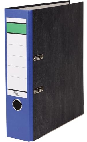 No Name Ordner DIN A4 Rueckenbreite: 80mm Blau Wolkenmarmor 2 Buegel 120006950 -10 Stück