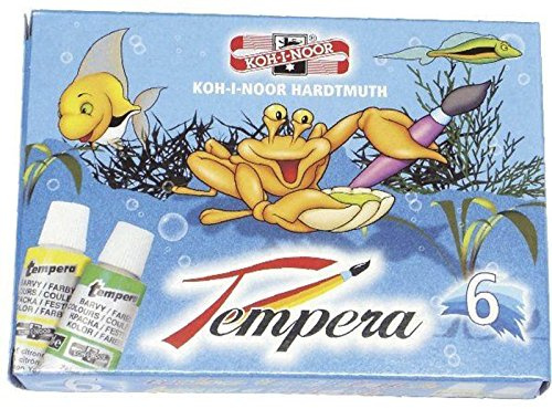 KOH-I-NOOR 162547 Malfarbe Tempera - 6 x 16ml Tuben, sortiert