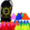 Flames 'N Games 5x Tri-It Jonglierbälle - Set mit 5 Pyramiden-Jongliersäcken (Mix) Sitzsäcke für Kinder & Erwachsene + Stoffreisetasche