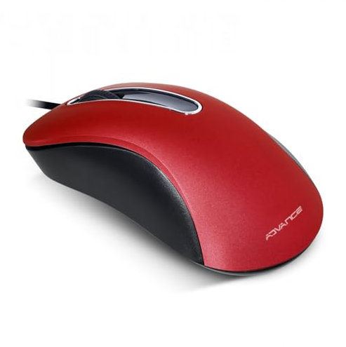 Advance S-3D-RE Souris pour Ordinateur Portable Rouge