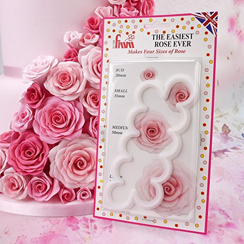 FMM Silikon 12741 Ausstecher Rosa Regular, Kunststoff, weiß, 13 x 23 x 2 cm
