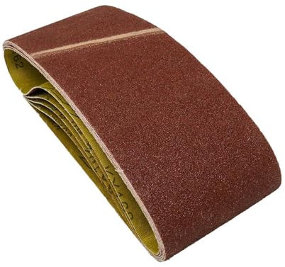 Dapetz ® Sanding Belt 65mm x 410mm, Sander Belts 80 Grit for Belt Sander, for Grinding, Sharpening and Derusting (5 Pieces) Very Coarse Sander Sheets Sanding Belts