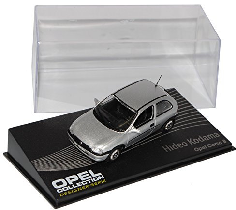 Ixo Opel Corsa B Silber 3 Türer 1993-2000 1/43 Modell Auto mit individiuellem Wunschkennzeichen