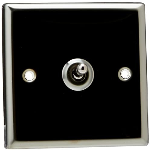 Varilight - 1G 1 or 2W 10A Classic Toggle Switch Iridium Black (Gloss Finish) - XIT1