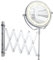 WENKO LED Kosmetikspiegel Brolo - Wandspiegel, höhenverstellbar, schwenkbar, Stahl, 18.5 x 38.5 x 45 cm, Silber