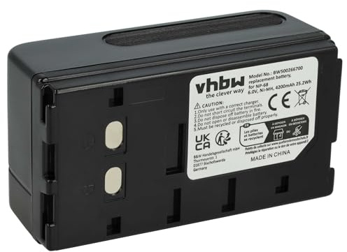 vhbw 1x Akku kompatibel mit Sony CCD-F150 | CCD-EB55, CCD-F250E, CCD-F250, CCD-F288BR, CCD-F280, CCD-F300 Kamera (4000 mAh, 6 V, NiMH)