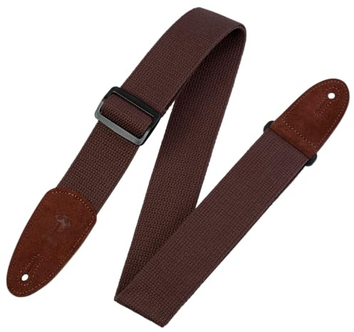Levy's Leathers Cotton Suede Series Gitarrengurt aus Baumwolle | Breite 5 cm | Braun | (MC8-BRN)