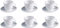 Luminarc 12-teiliges Trianon Kaffeetassen-Set, Opalglas, 220 ml, Weiß, Mikrowellengeeignet