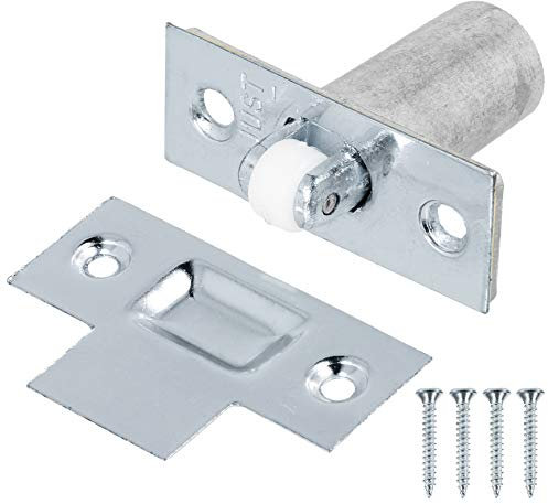 Wyre Direct Adjustible Roller Catch Mortice Door Spring Ball Latch Nickel Plated