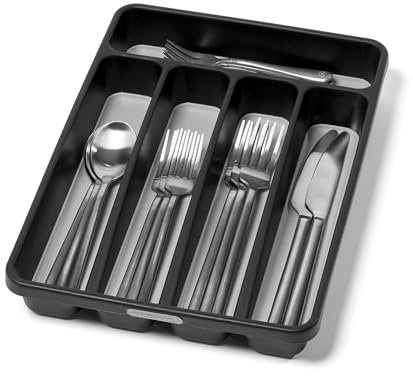 madesmart Silverware Tray, Granite, Classic 5 Compartment